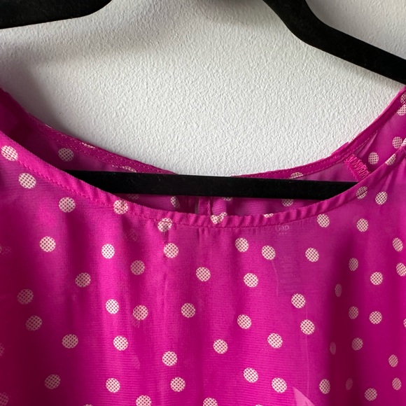 NWT Gap Purple Polka Dot Cold Shoulder Top Size XXL - Picture 8 of 14